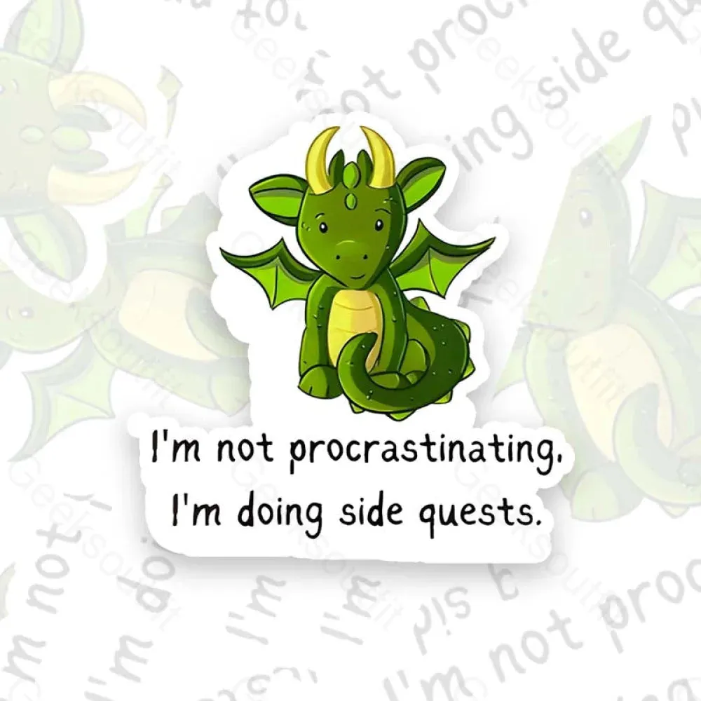 Gamer's Procrastination Geek Sticker
