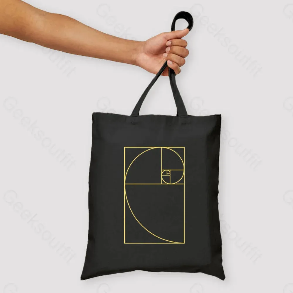 Golden Spiral Unisex Tote Bag