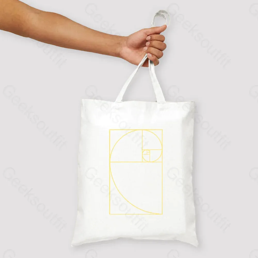 Golden Spiral Unisex Tote Bag - Image 2
