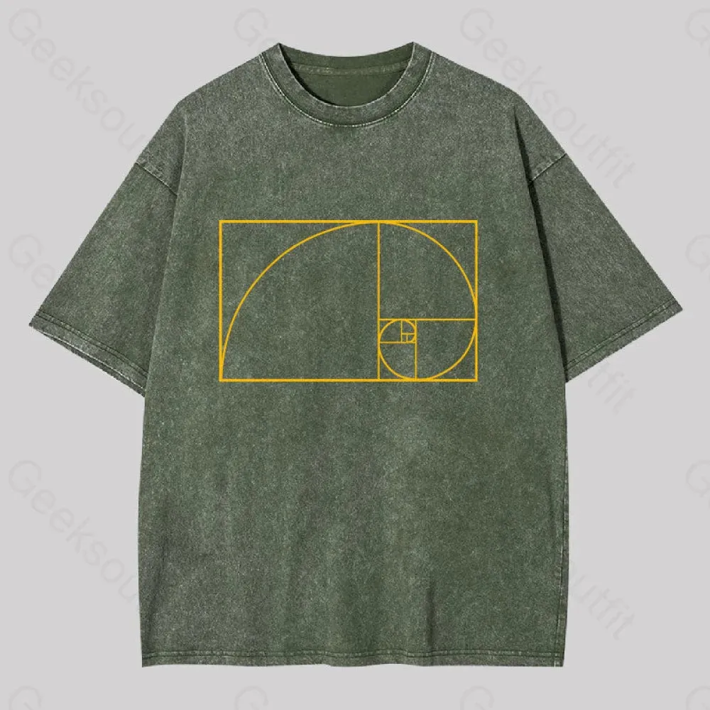 Golden Spiral Washed T-shirt - Image 4