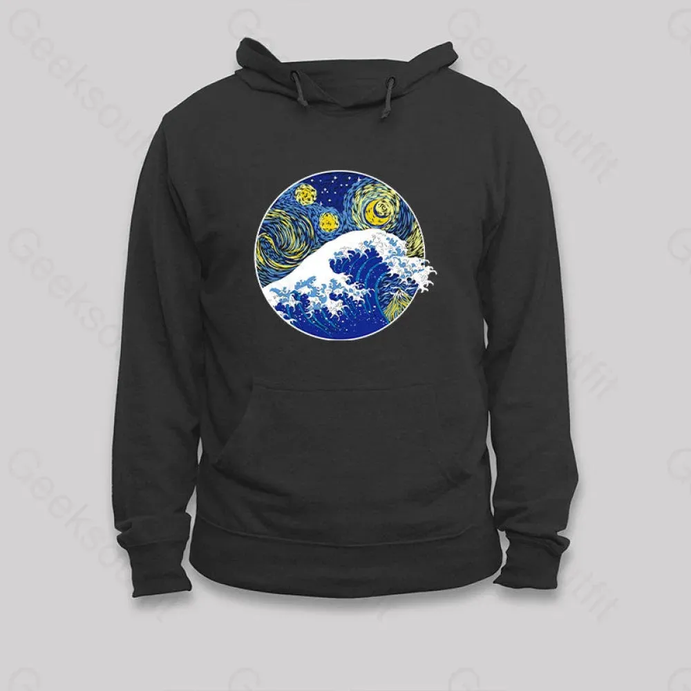 Great Starry Wave Off Kanagawa Hoodie - Image 3
