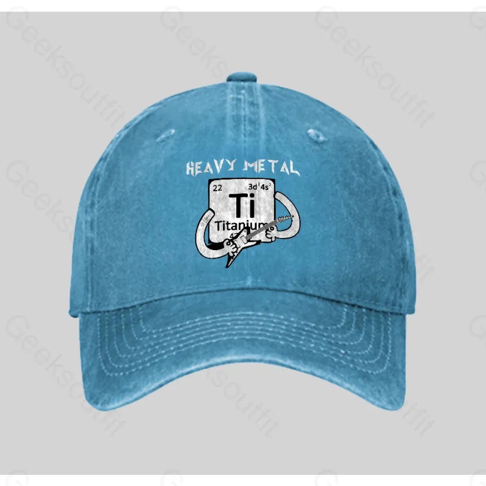 Heavy Metal Washed Vintage Baseball Cap - Image 4