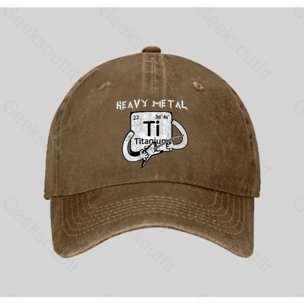 Heavy Metal Washed Vintage Baseball Cap - Image 5