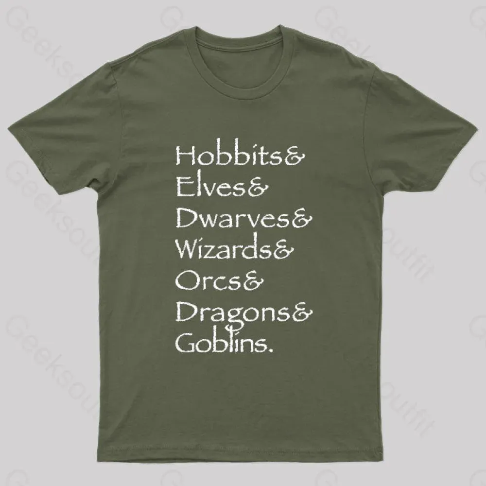 Hobbit Lineup Geek T-Shirt