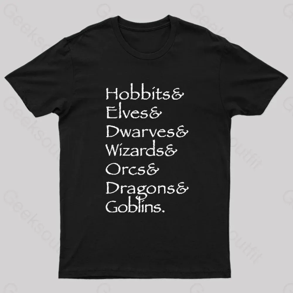 Hobbit Lineup Geek T-Shirt - Image 3