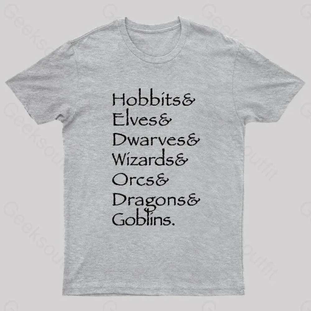 Hobbit Lineup Geek T-Shirt - Image 6