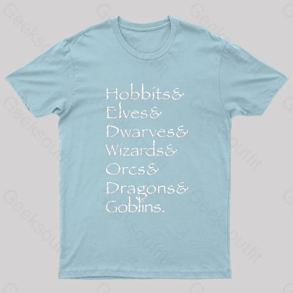 Hobbit Lineup Geek T-Shirt - Image 7