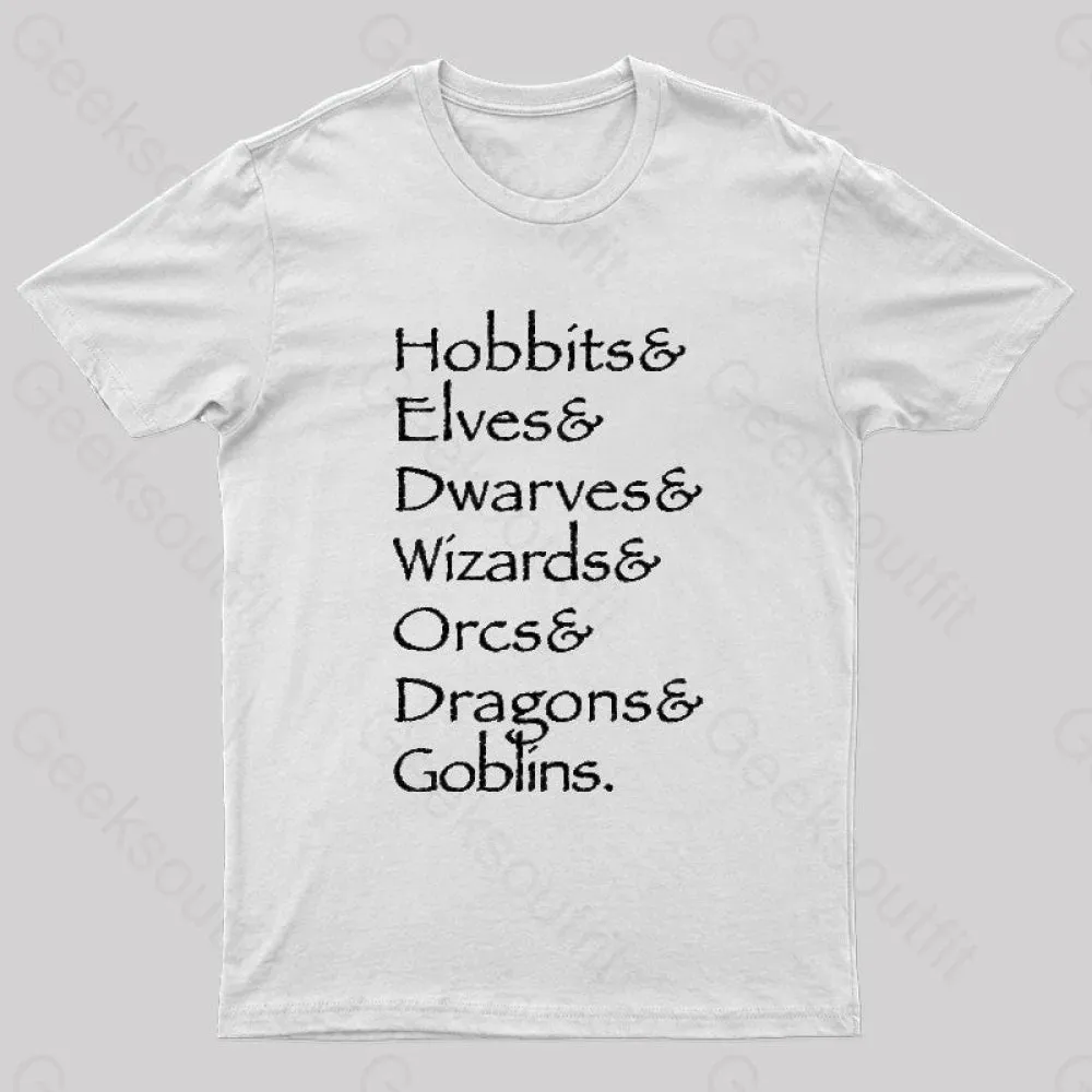 Hobbit Lineup Geek T-Shirt - Image 8
