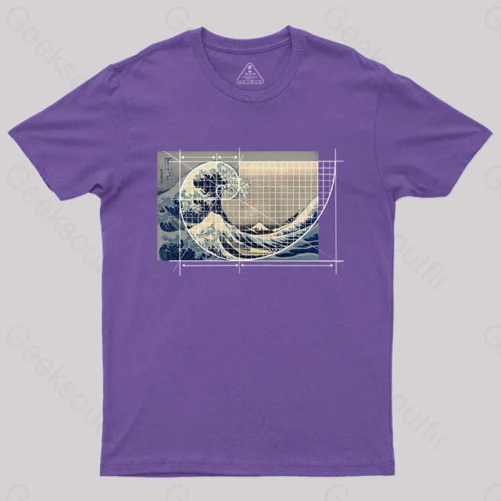 Hokusai Meets Fibonacci Geek T-Shirt - Image 6