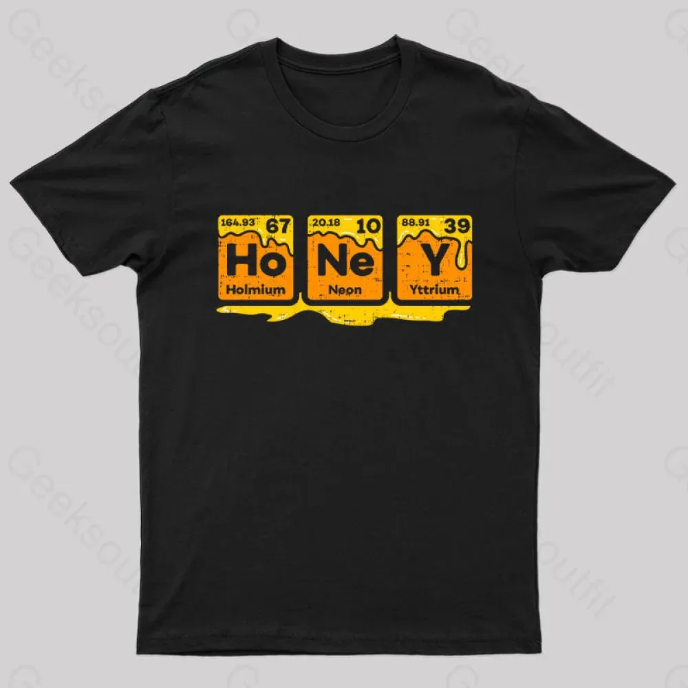 Honey Periodic Table Beekeeper Bee Hives Gift Idea Science Nerd T-Shirt - Image 2
