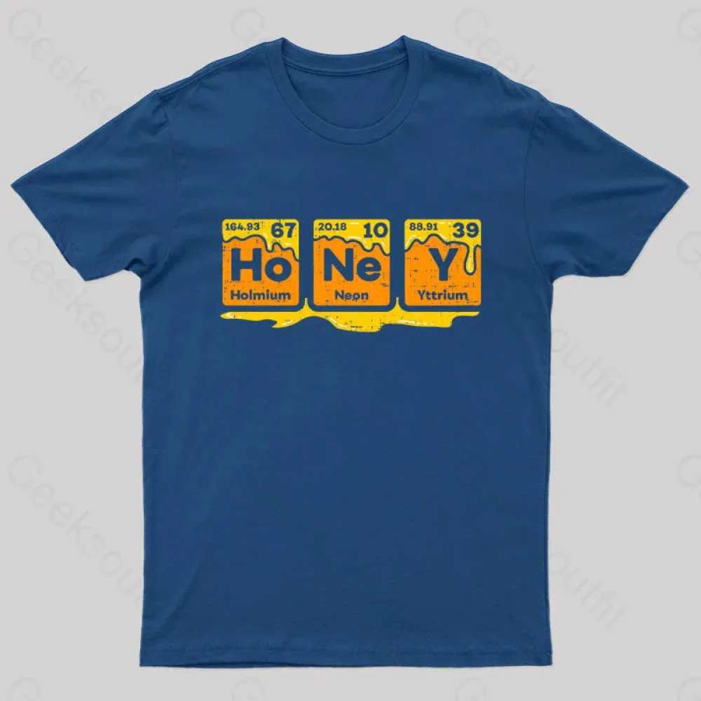 Honey Periodic Table Beekeeper Bee Hives Gift Idea Science Nerd T-Shirt - Image 3