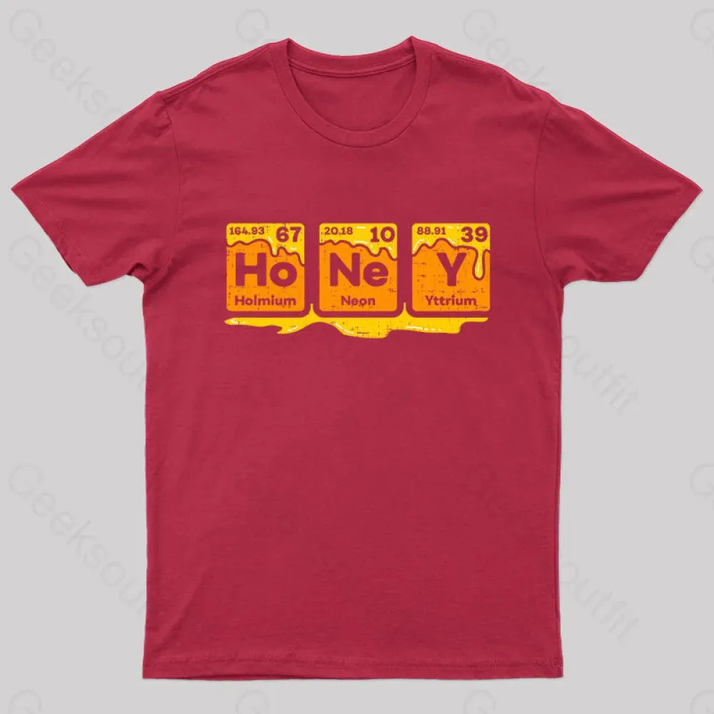 Honey Periodic Table Beekeeper Bee Hives Gift Idea Science Nerd T-Shirt - Image 4