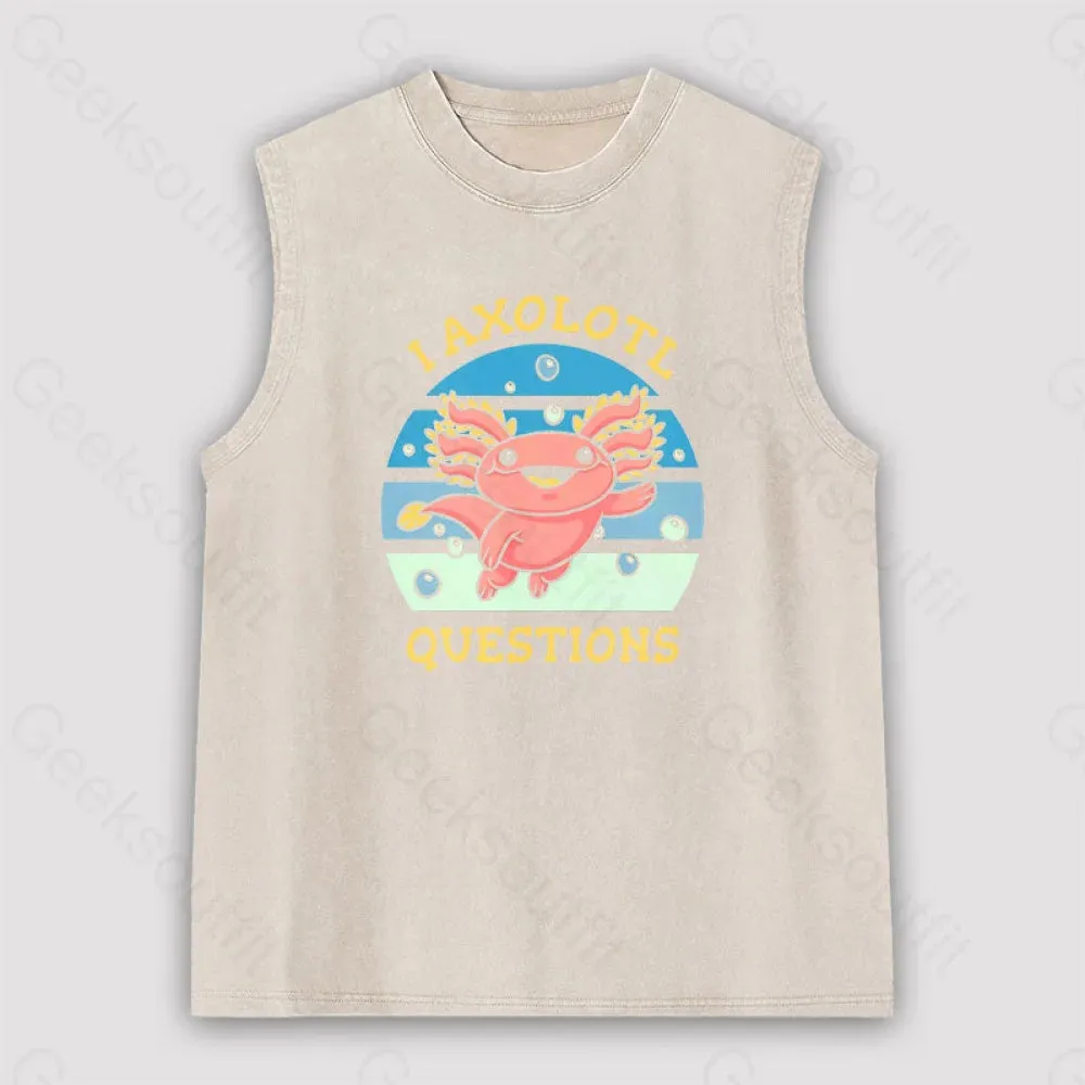 I axolotl questions Unisex Washed Tank - Image 5