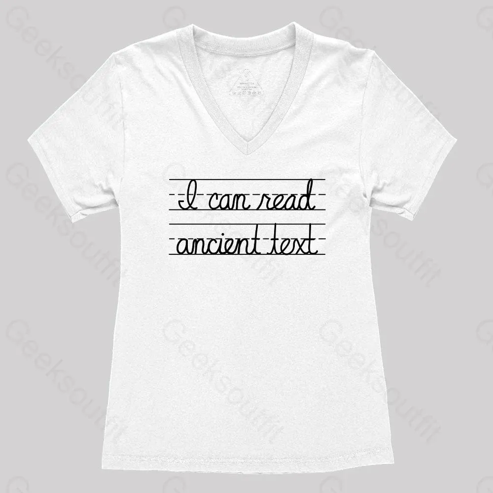I Can Read Ancient Text Women's V-Neck T-shirt - Image 2