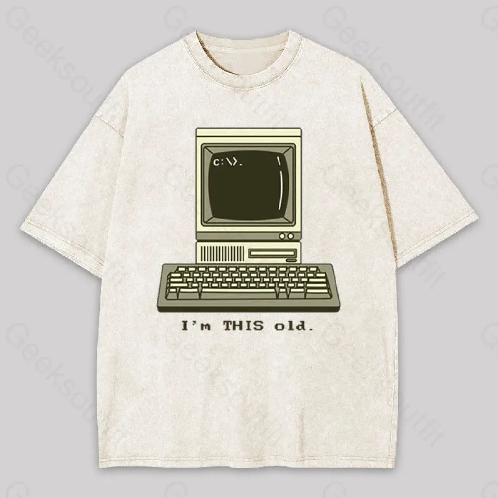 I'm This Old Geek Washed T-shirt - Image 8