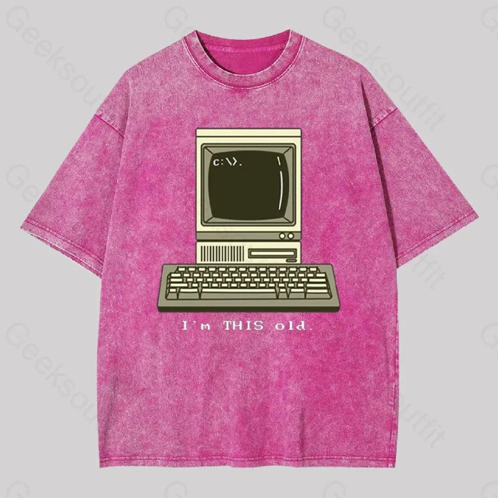 I'm This Old Geek Washed T-shirt - Image 6