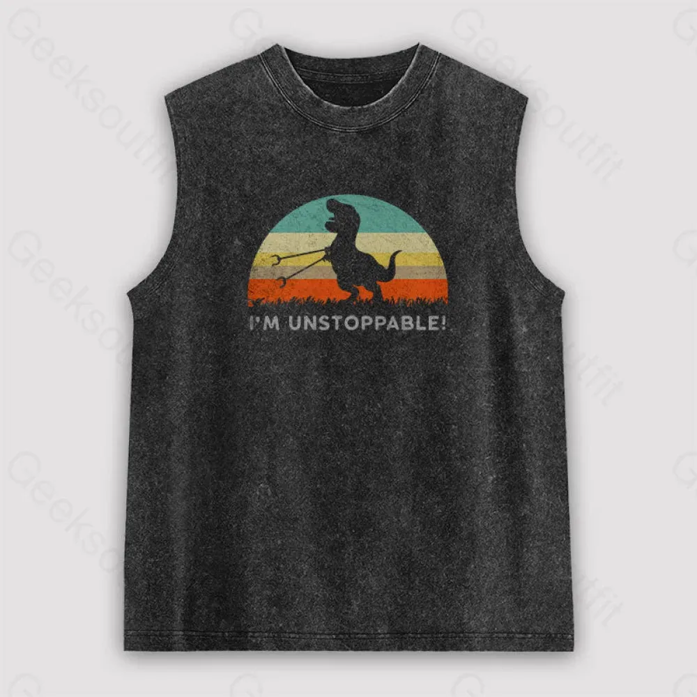 I'm Unstoppable T-Rex Unisex Washed Tank