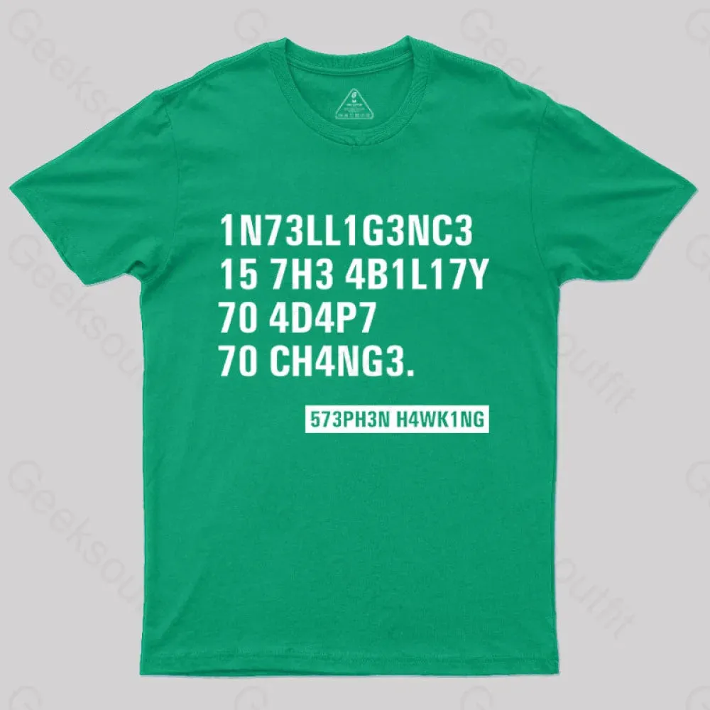 Intelligence - Stephen Hawking Science Nerd T-Shirt - Image 5