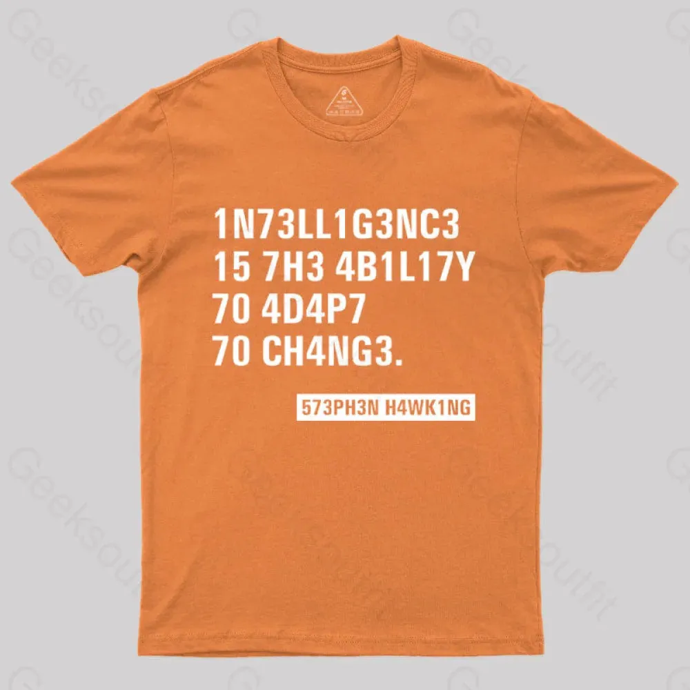 Intelligence - Stephen Hawking Science Nerd T-Shirt - Image 7