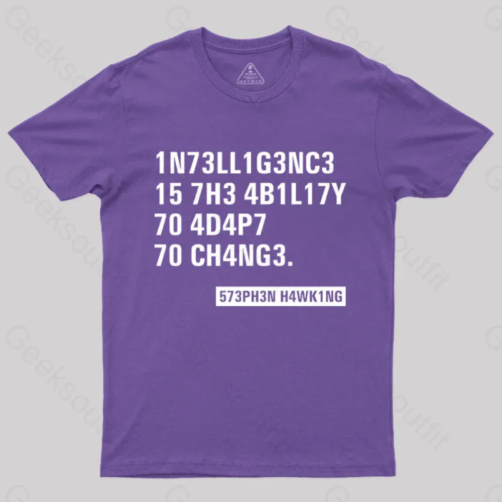 Intelligence - Stephen Hawking Science Nerd T-Shirt - Image 6