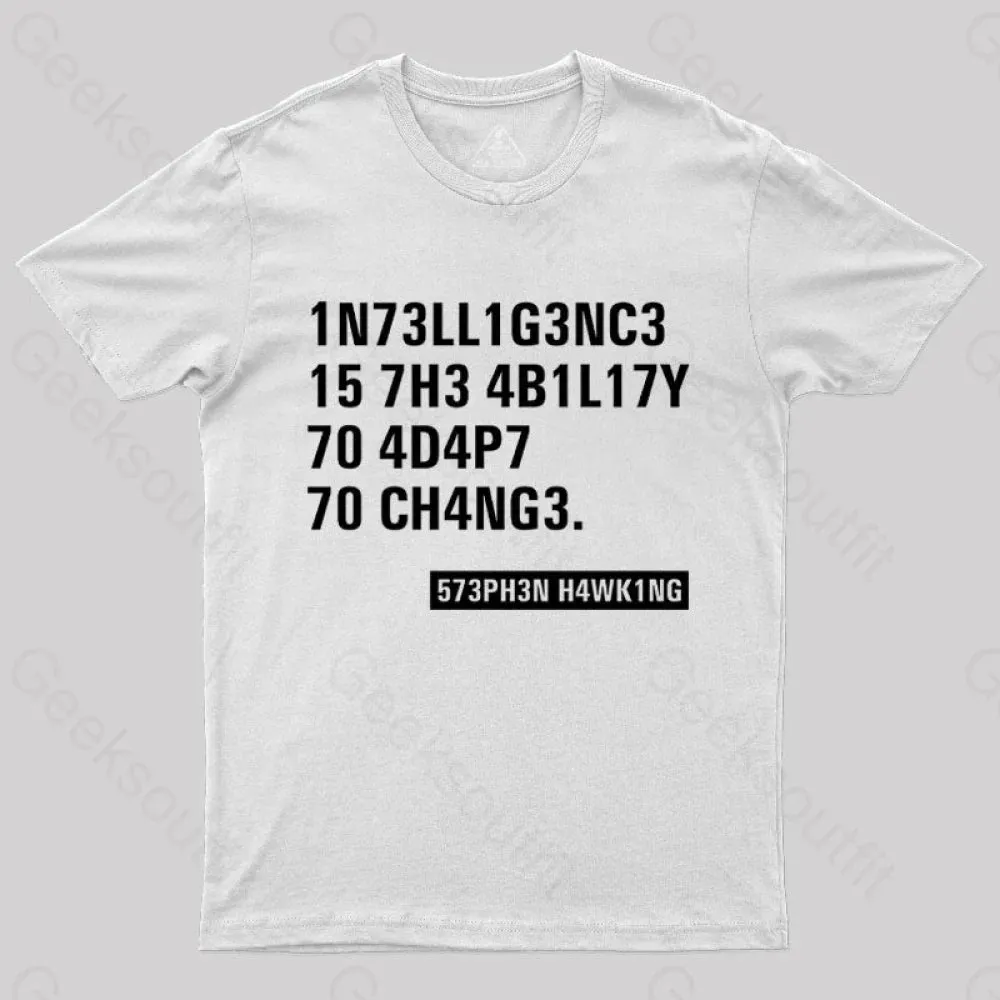 Intelligence - Stephen Hawking Science Nerd T-Shirt - Image 11