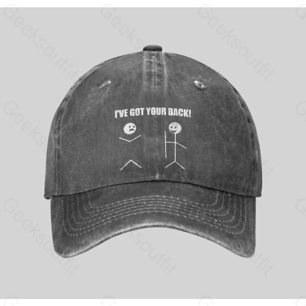I've Got Your Back Washed Vintage Baseball Cap - Image 2