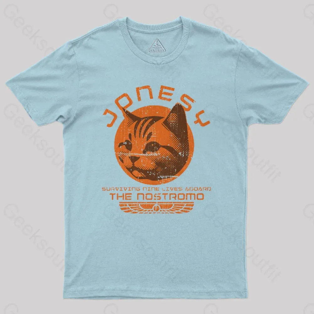 Jonesy Surviving Nine Lives Aboard The Nostromo Geek T-Shirt - Image 8
