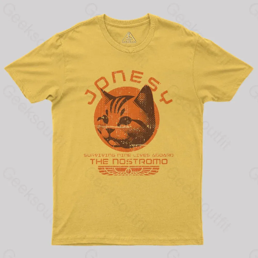 Jonesy Surviving Nine Lives Aboard The Nostromo Geek T-Shirt - Image 6