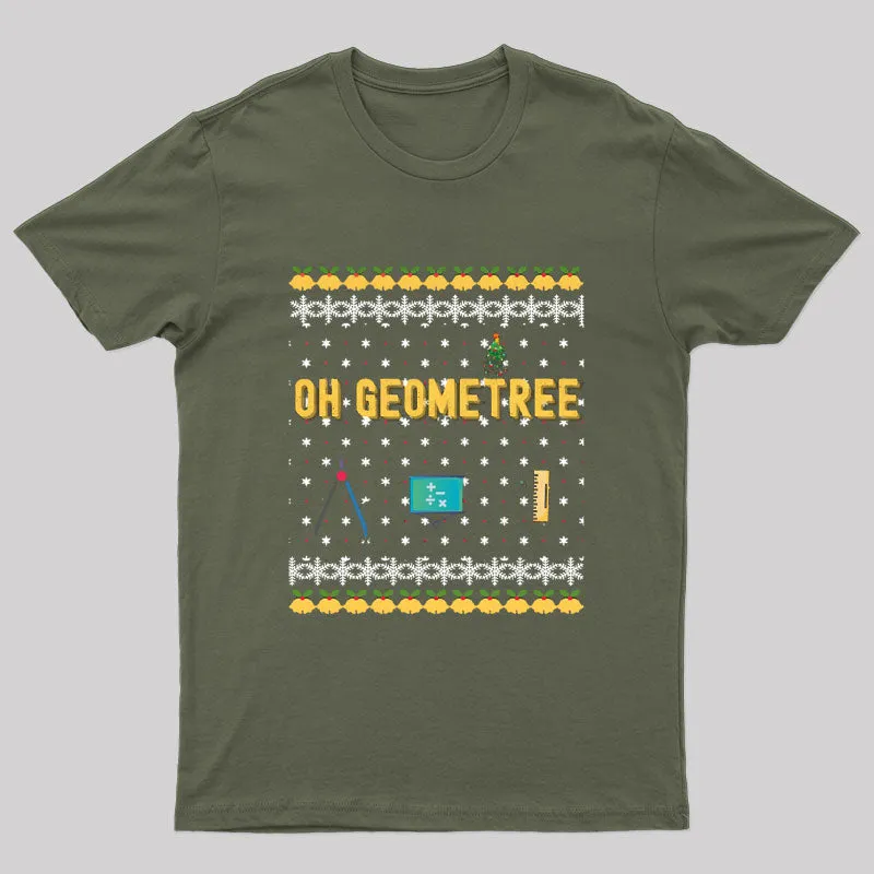 Geometry Christmas Tree Funny Math T-Shirt - Image 4