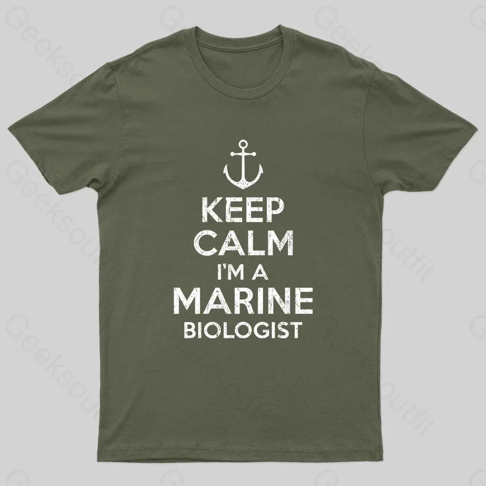 Keep Calm Marine Biologist Nerd T-Shirt - Image 2