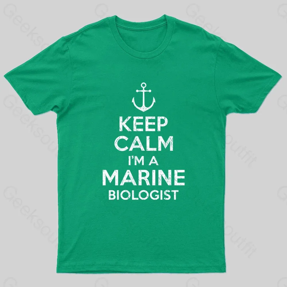 Keep Calm Marine Biologist Nerd T-Shirt - Image 6