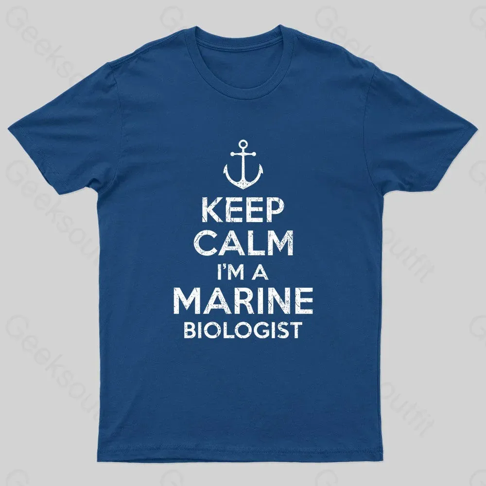 Keep Calm Marine Biologist Nerd T-Shirt - Image 3