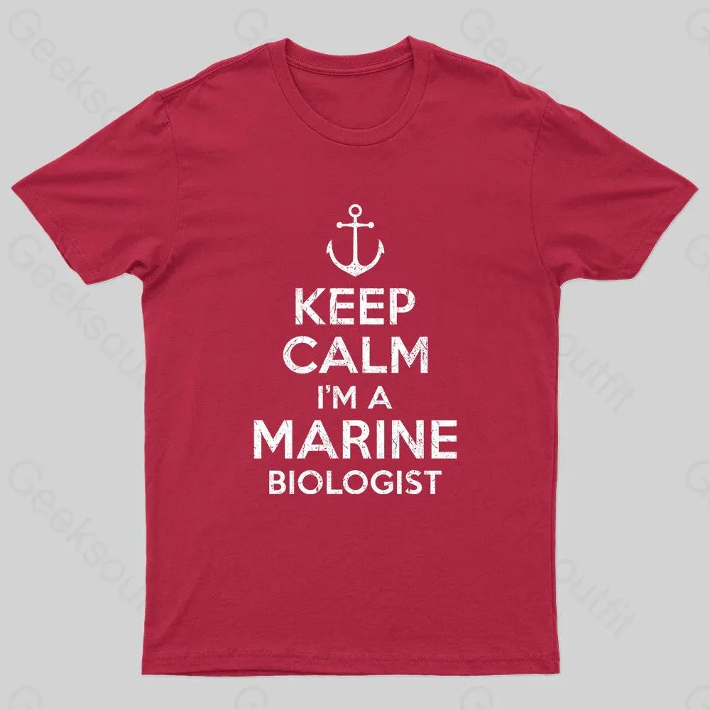 Keep Calm Marine Biologist Nerd T-Shirt - Image 4