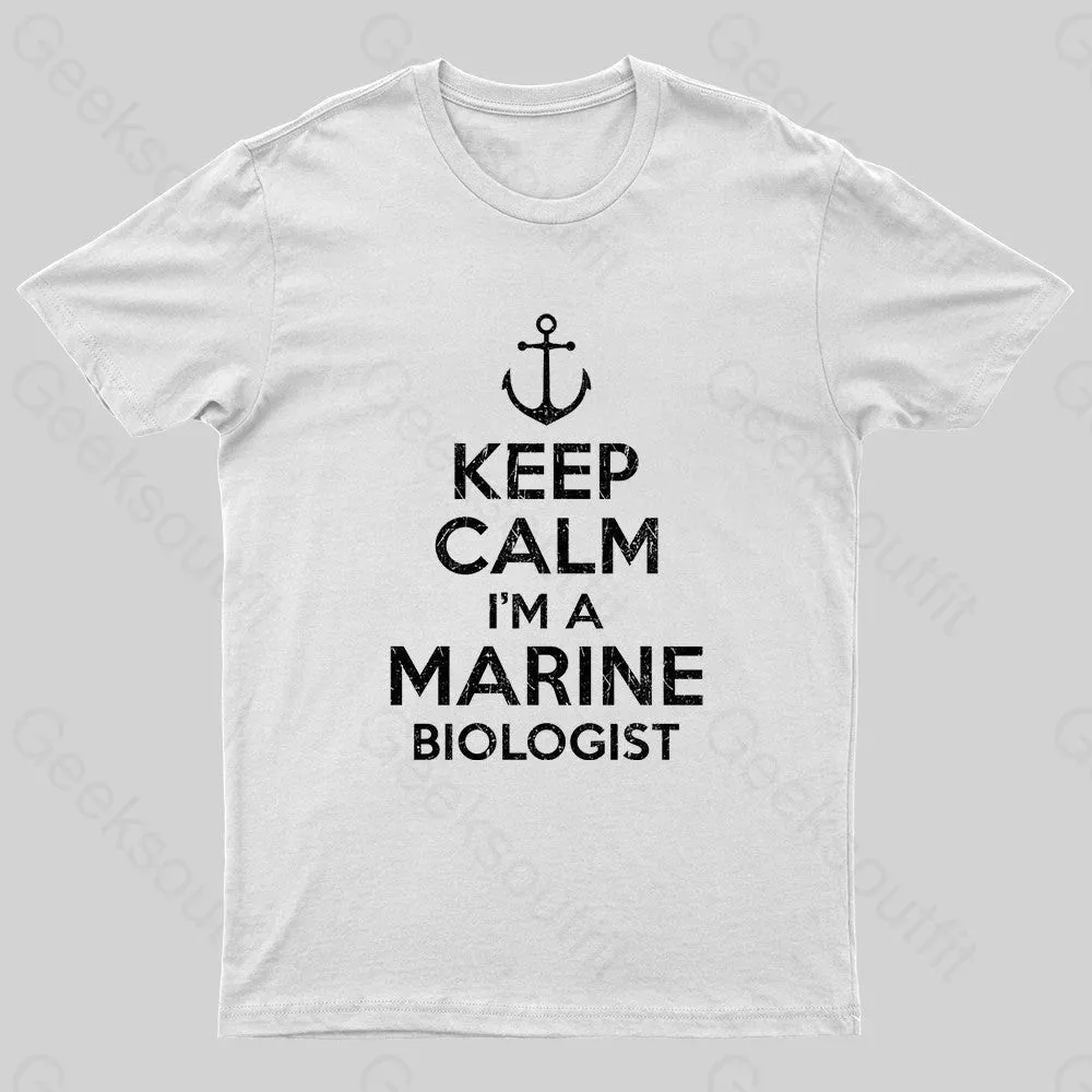 Keep Calm Marine Biologist Nerd T-Shirt - Image 8