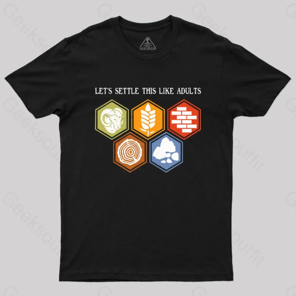 Let's Settle This Like Adults Geek T-Shirt - Image 3