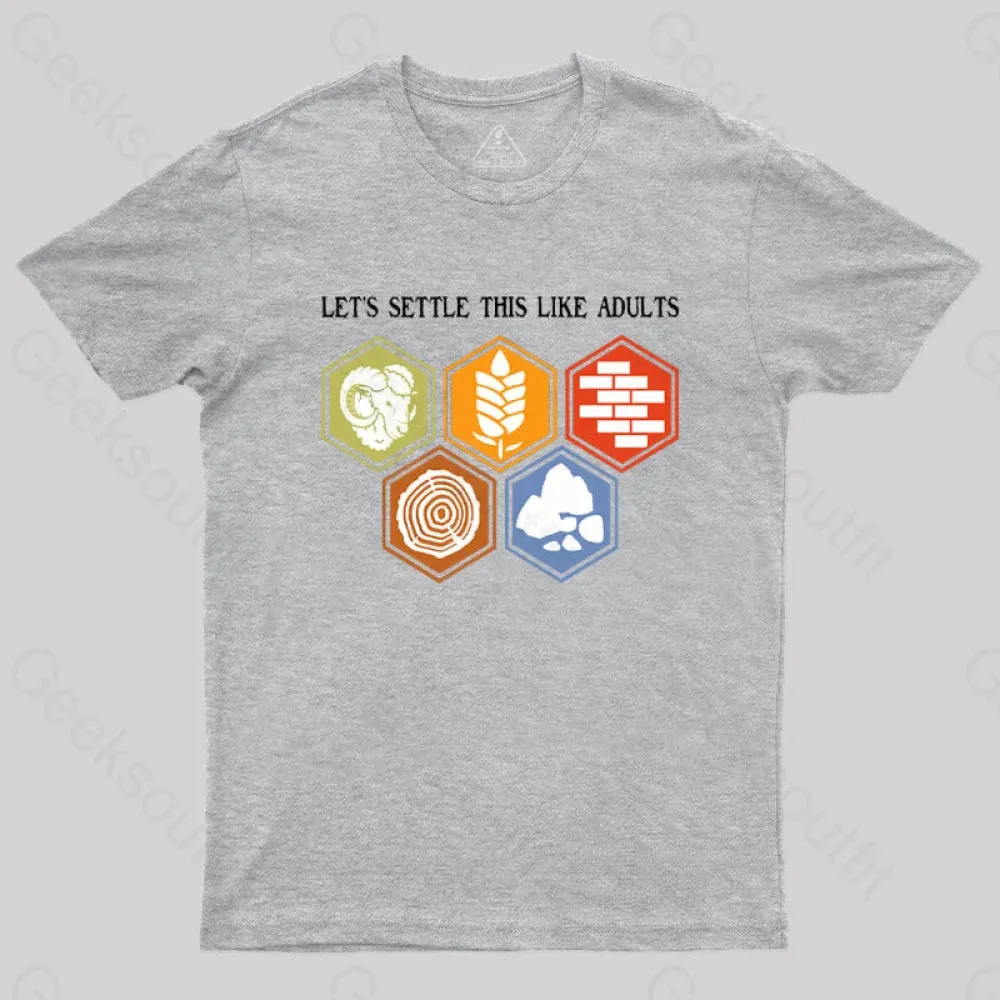 Let's Settle This Like Adults Geek T-Shirt - Image 7