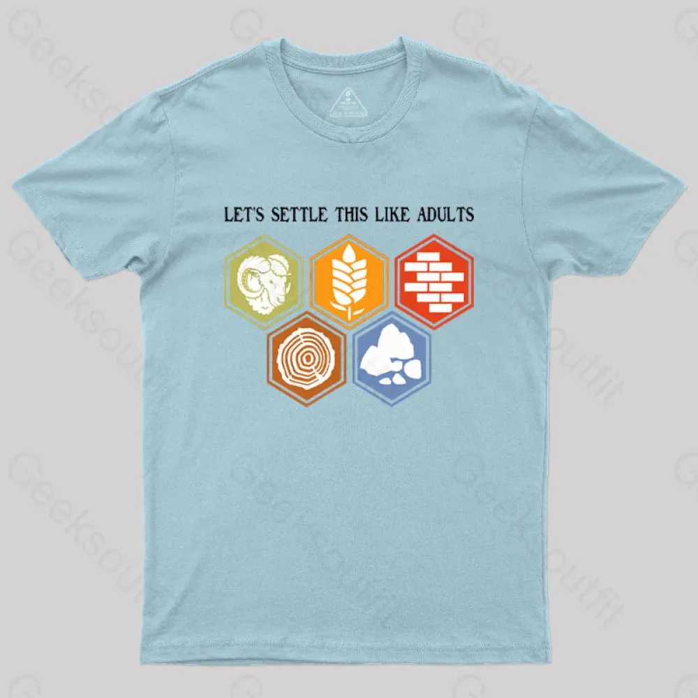 Let's Settle This Like Adults Geek T-Shirt - Image 8