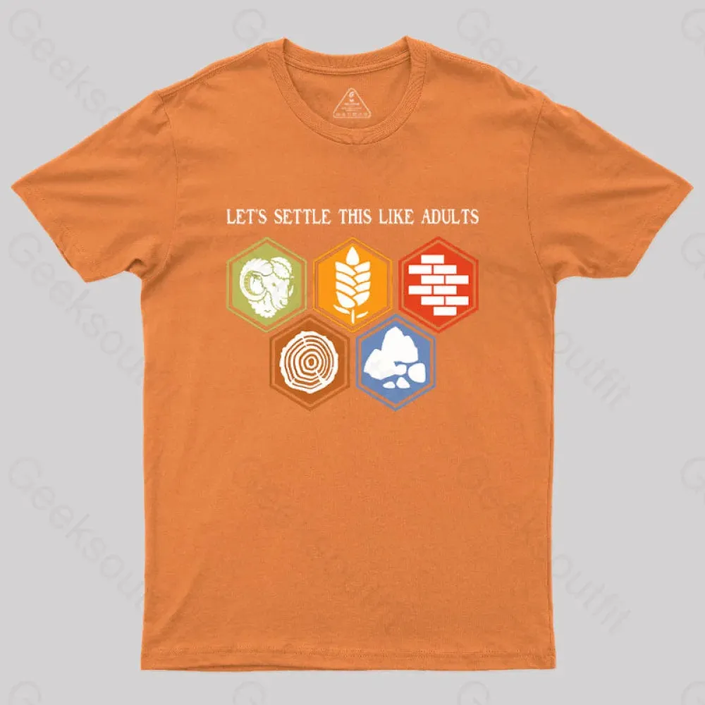 Let's Settle This Like Adults Geek T-Shirt - Image 9