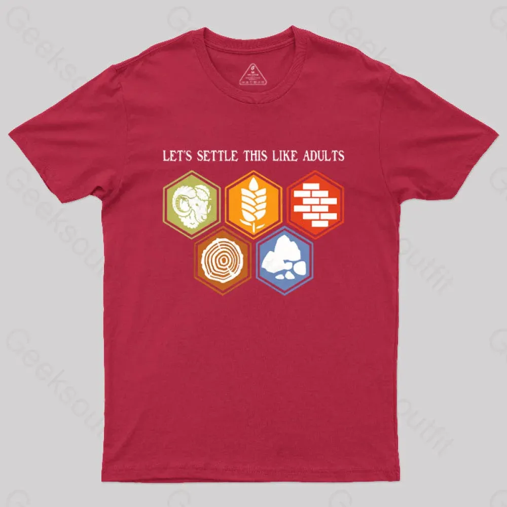 Let's Settle This Like Adults Geek T-Shirt - Image 5