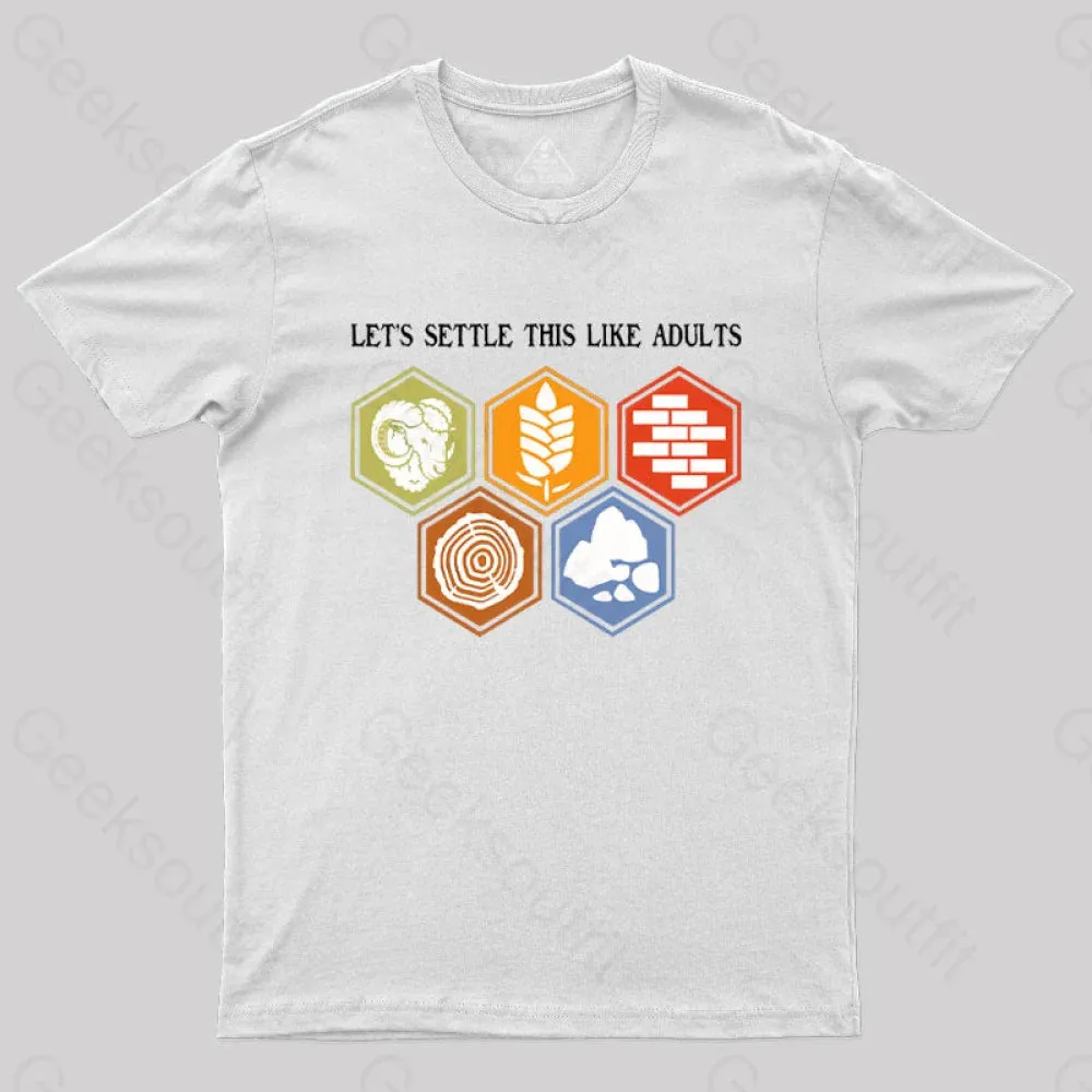 Let's Settle This Like Adults Geek T-Shirt - Image 11
