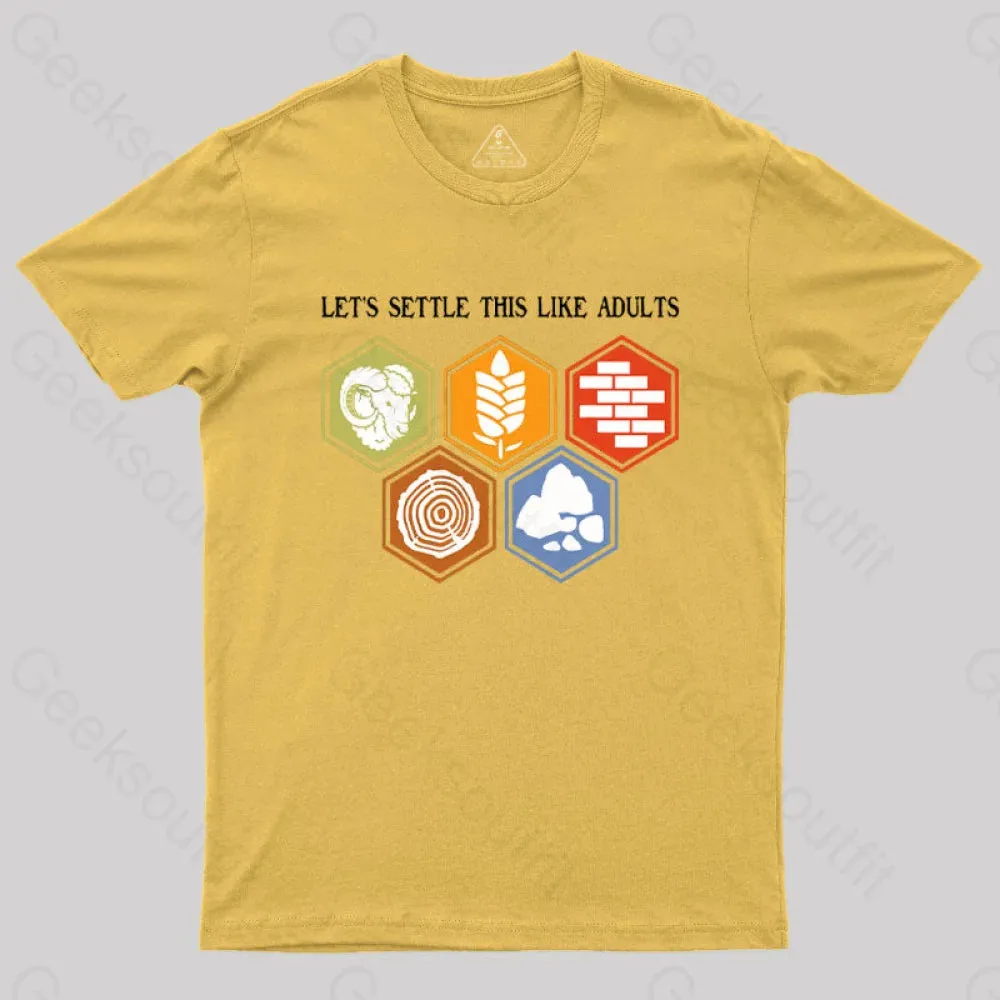 Let's Settle This Like Adults Geek T-Shirt - Image 10