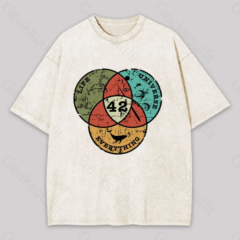 Life, the Universe & Everything Washed T-shirt - Image 9