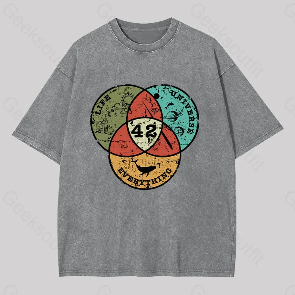 Life, the Universe & Everything Washed T-shirt - Image 8