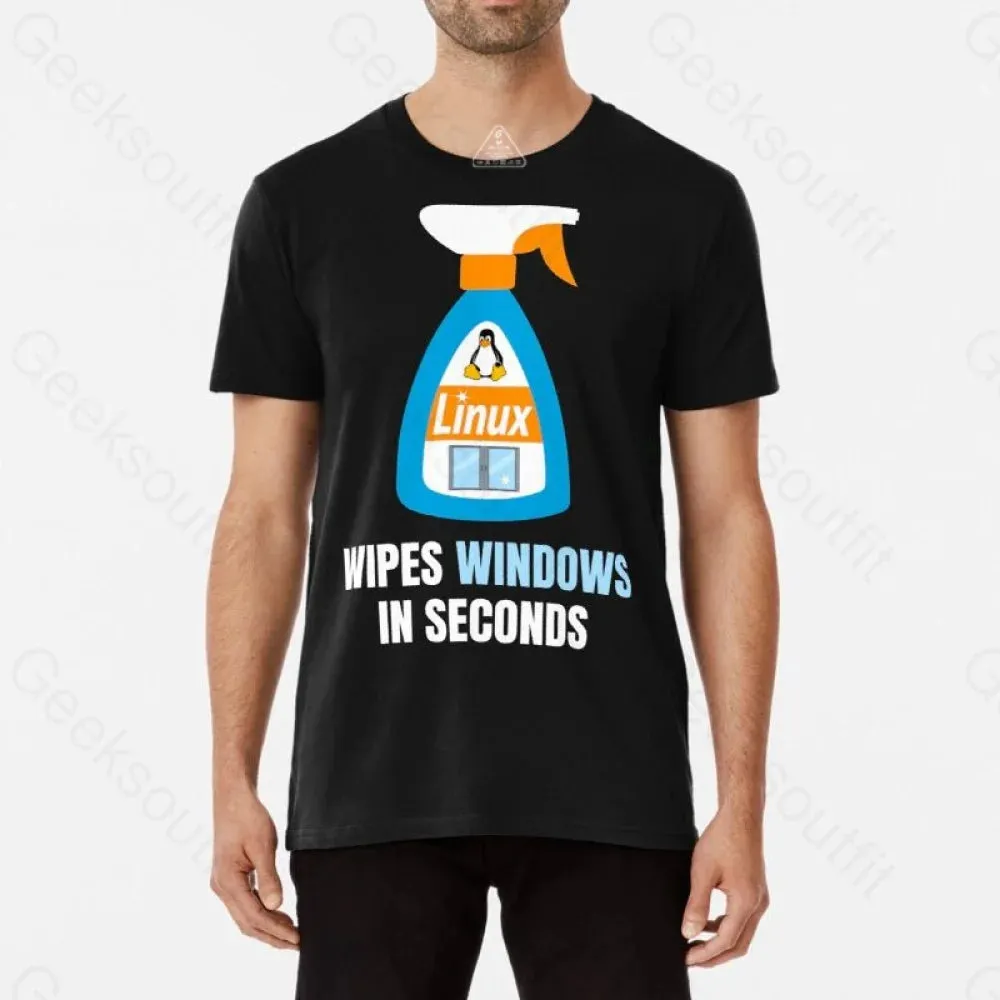 Linux Windows Cleaner T-Shirt - Image 2
