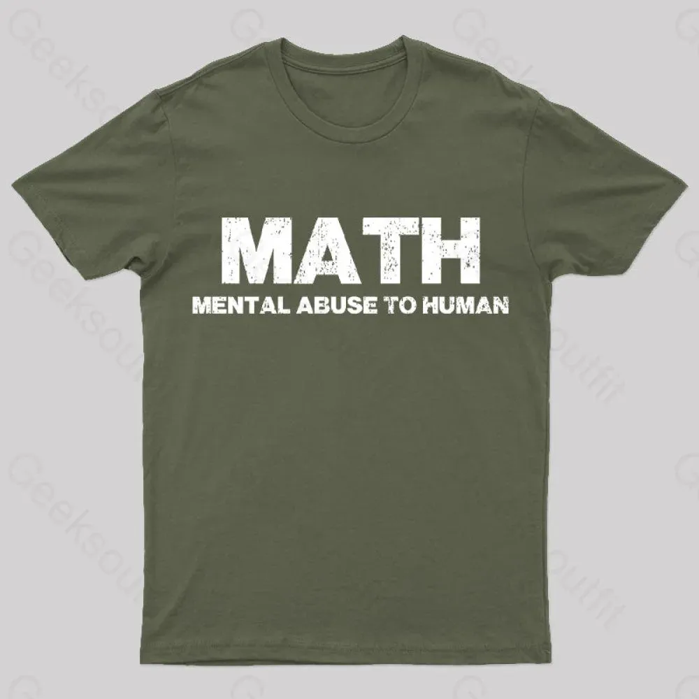 Alternative view of Math: Mental Abuse To Human T-Shirt