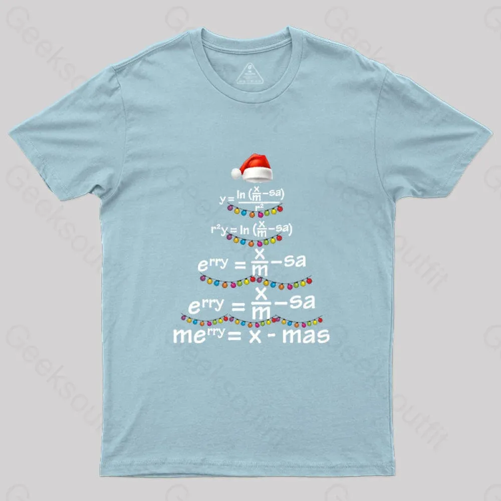 Math Merry Xmas Tree T-Shirt - Image 5