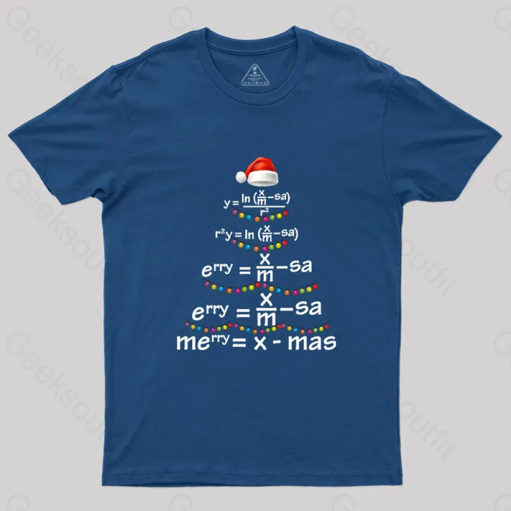 Math Merry Xmas Tree T-Shirt - Image 2