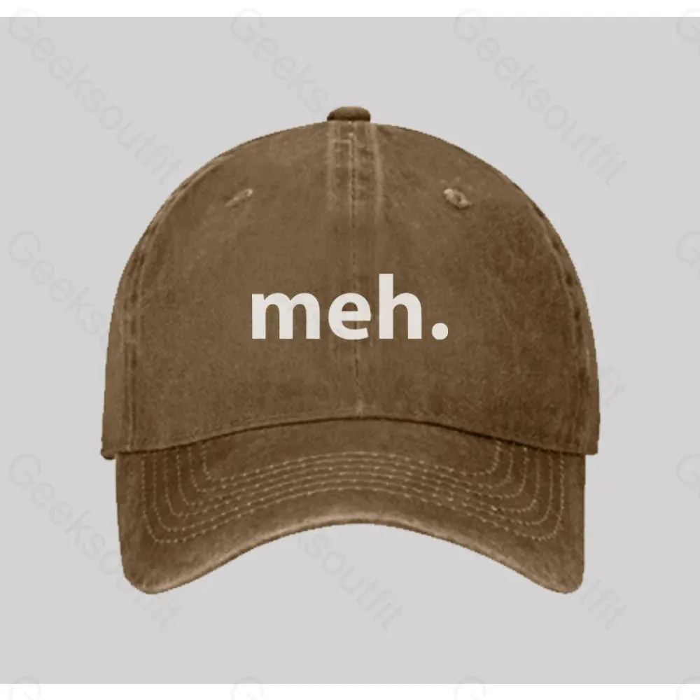 Meh Washed Vintage Baseball Cap
