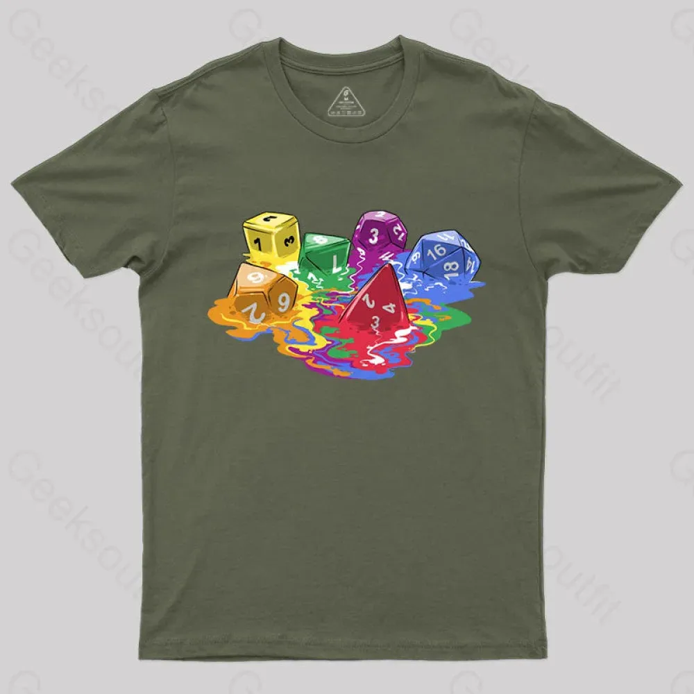 Alternative view of Melting Dice T-Shirt