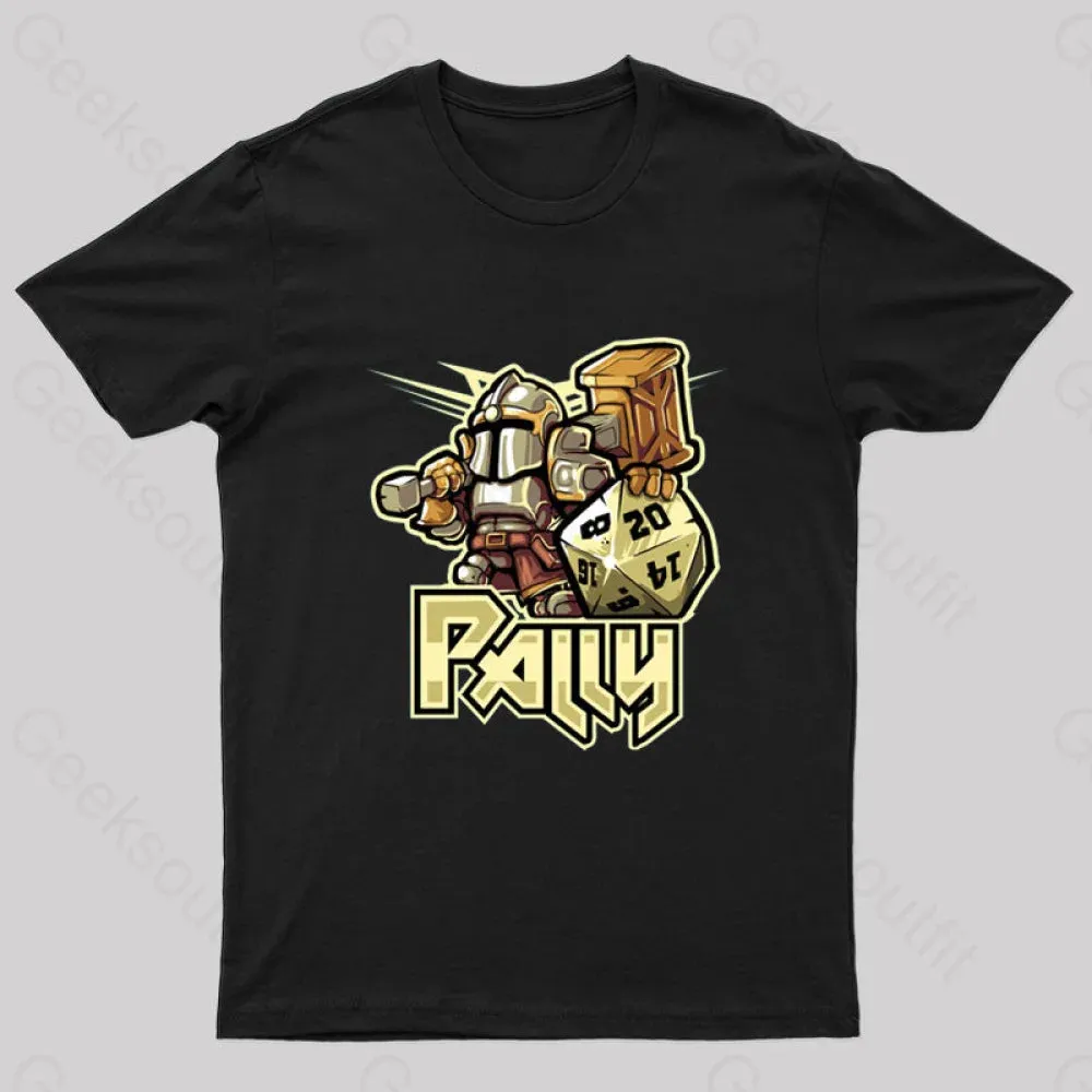 Mini RPG Paladin Nerd T-Shirt - Image 3